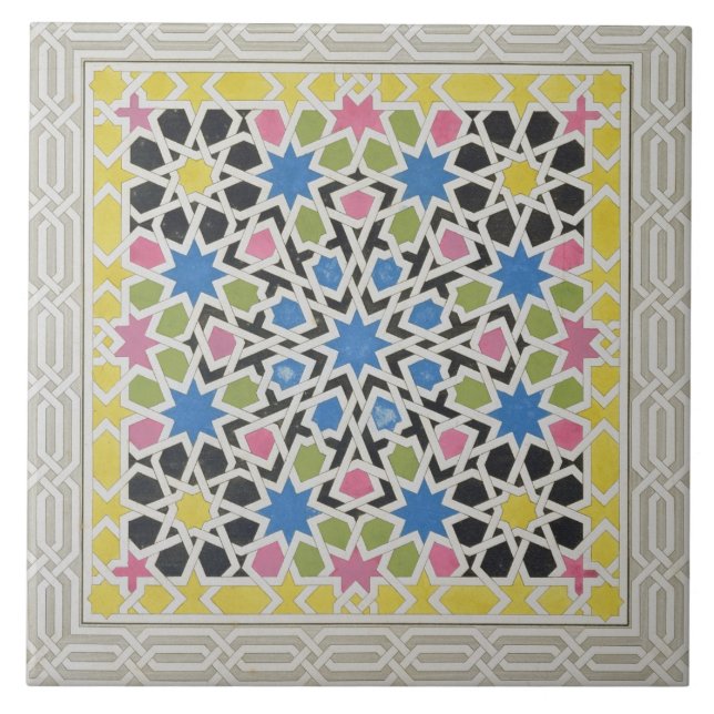 Mosaic design from the Alhambra, from 'The Arabian Tile (Front)