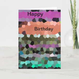 Mosaic Design  Happy Birthday Card