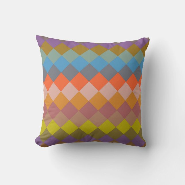 Mosaic Diamond Geometric Pattern #12 Cushion (Front)