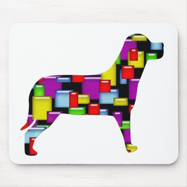 mosaic dog mouse mat (Front)