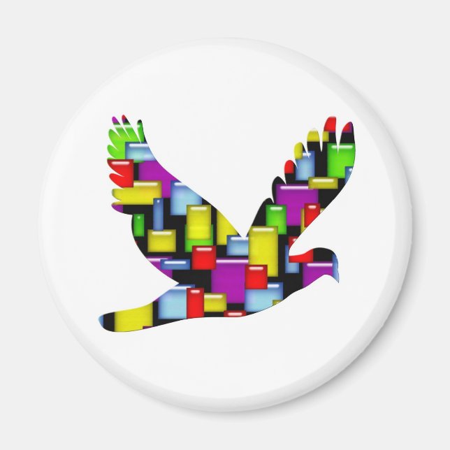 mosaic dove magnet (Front)