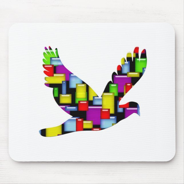 mosaic dove mouse mat (Front)
