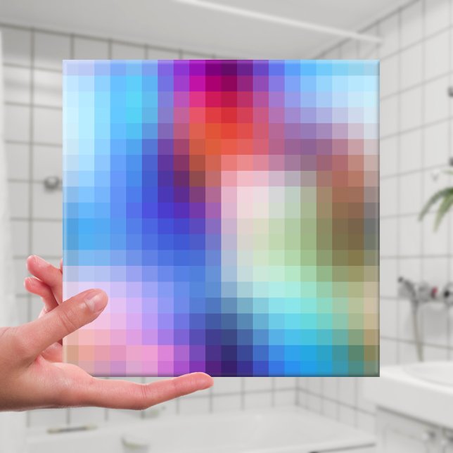 Mosaic Dreamy Glass Pattern Kitchen Bathroom Tile (Modern kitchen or bathroom ceramic tile featuring a geometric checkered mosaic pattern)