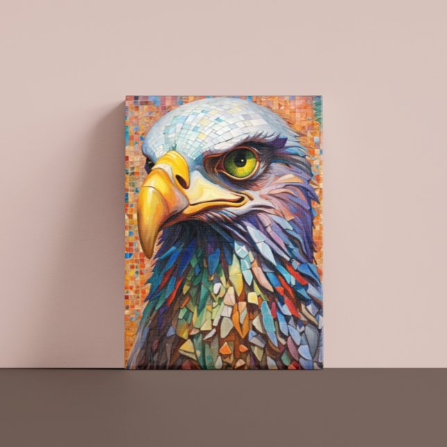 Mosaic Eagle Canvas Print (Creator Uploaded)