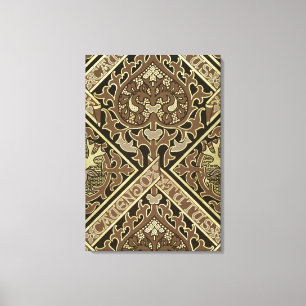 Mosaic ecclesiastical wallpaper design canvas print