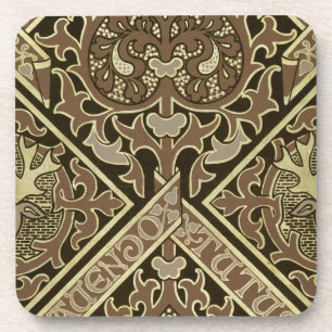 Mosaic ecclesiastical wallpaper design coaster