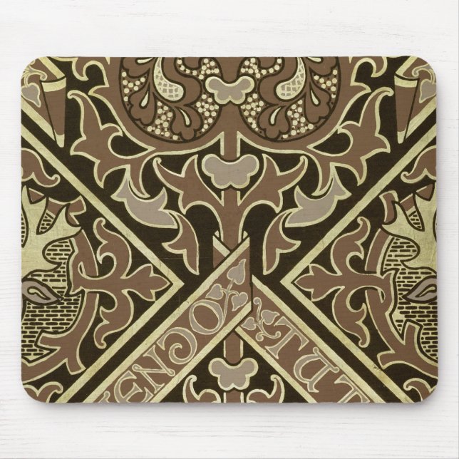 Mosaic ecclesiastical wallpaper design mouse mat (Front)