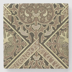 Mosaic ecclesiastical wallpaper design stone coaster