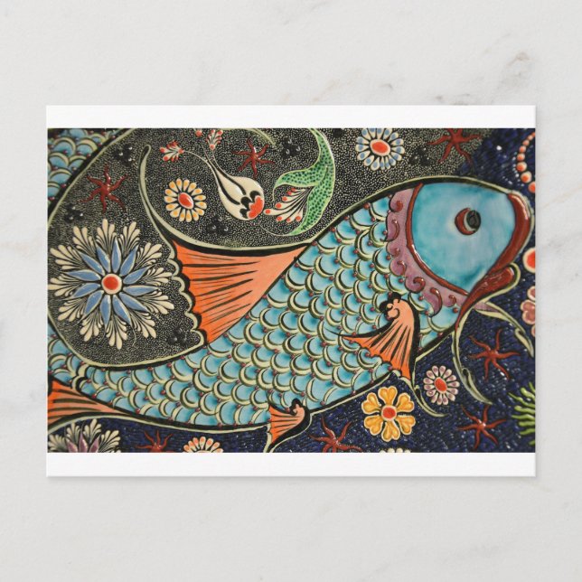Mosaic Fish Fash Postcard (Front)