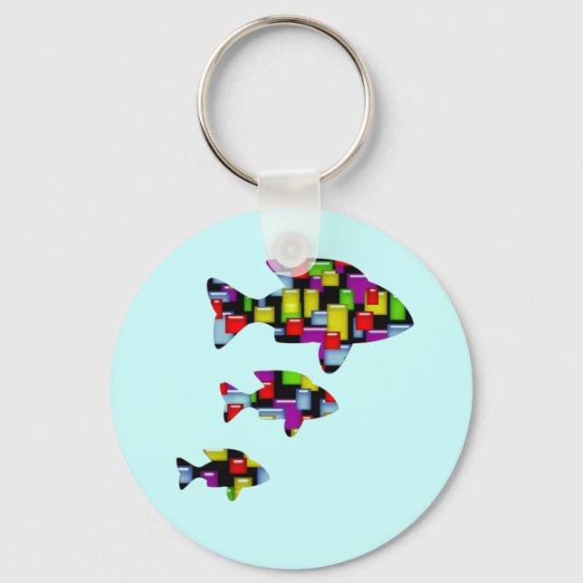 mosaic fish key ring (Front)