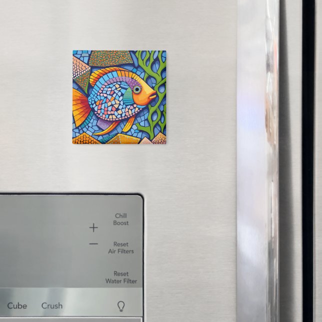 mosaic fish magnet (In Situ (Fridge))
