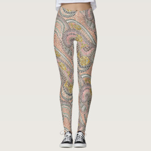 mosaic fish pastel leggings