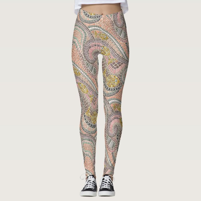 mosaic fish pastel leggings (Front)