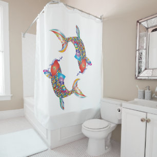 Mosaic Fish Shower Curtain