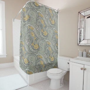 mosaic fish shower curtain