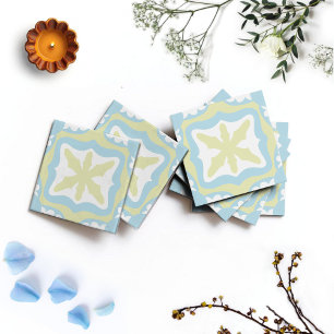 mosaic floor Ceramic Tile (blue-yellow)