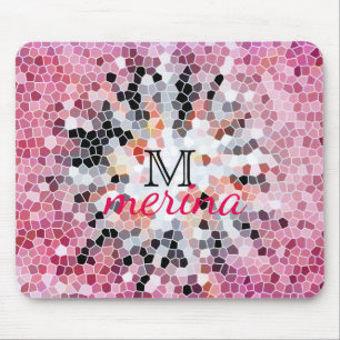 Mosaic Floor Decorative Geometric Tiles Pixel Mouse Mat