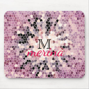 Mosaic Floor Decorative Geometric Tiles Pixel Mouse Mat