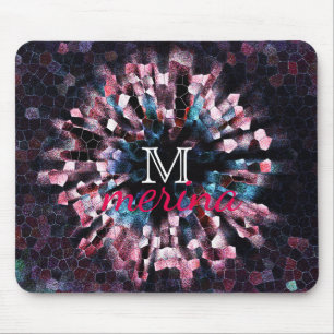 Mosaic Floor Decorative Geometric Tiles Pixel Mouse Mat