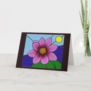 Mosaic Flower Greeting Card
