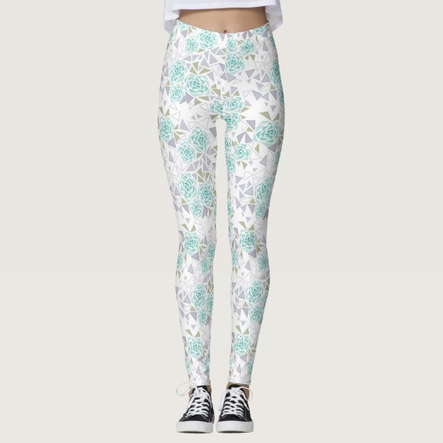 Mosaic, flowers leggings (Front)