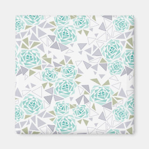 Mosaic, flowers magnet