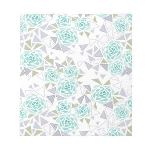 Mosaic, flowers notepad
