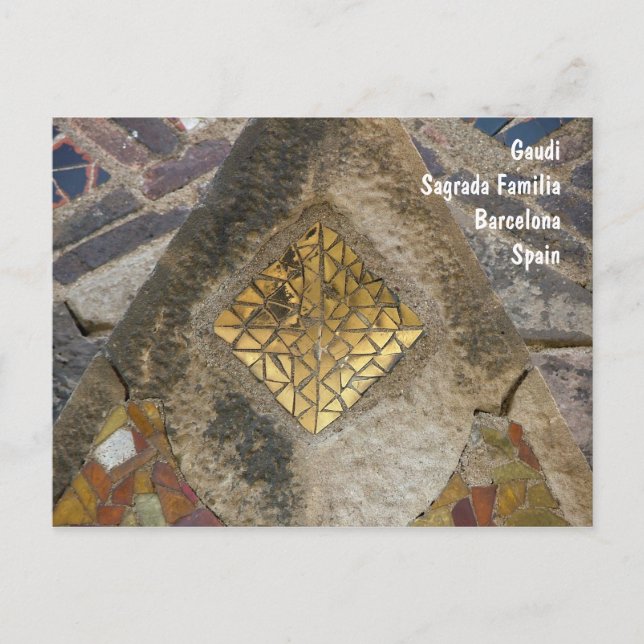 Mosaic from the Sagrada Familia Postcard (Front)