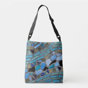 Mosaic Fun Blue Design Crossbody Bag