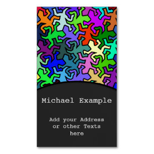 Mosaic Geckos Pattern - coloured Magnetic Business Card