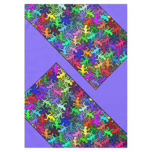 Mosaic Geckos Pattern - coloured Tablecloth