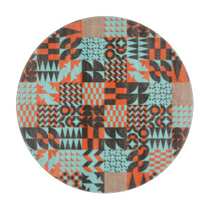 Mosaic geometric tiles, seamless elegant pattern. cutting board