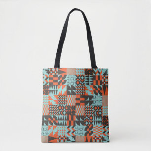 Mosaic geometric tiles, seamless elegant pattern. tote bag