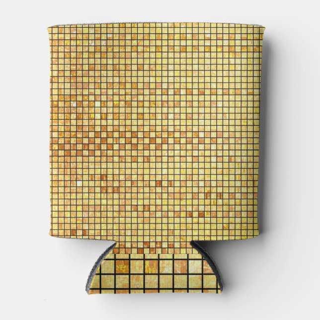 Mosaic golden gloss, abstract background. can cooler (Front)