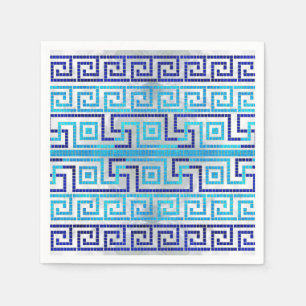 Mosaic Greek Meander Greek Key Ornament Napkin
