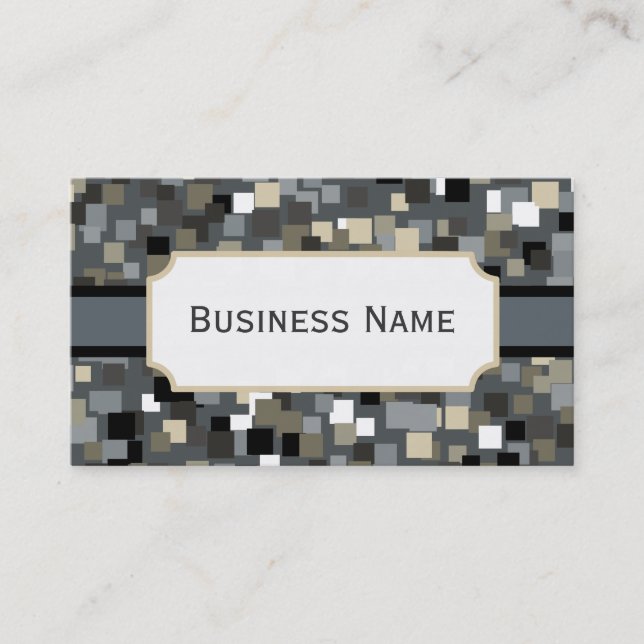 Mosaic Grey  Business Card (Front)