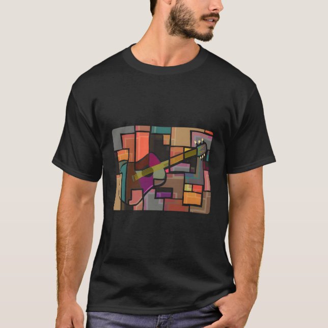 Mosaic Guitar Art Musician Guitarist Player Band M T-Shirt (Front)