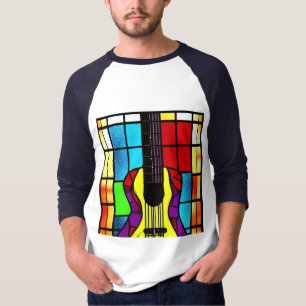 Mosaic guitar in stained glass T-Shirt