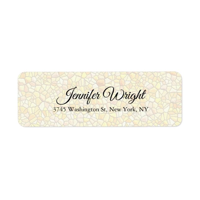Mosaic Handwriting Elegant Plain Blue White (Front)