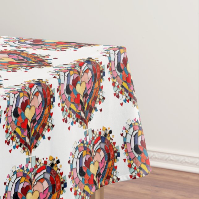 Mosaic Heart of Love Tablecloth (In Situ)