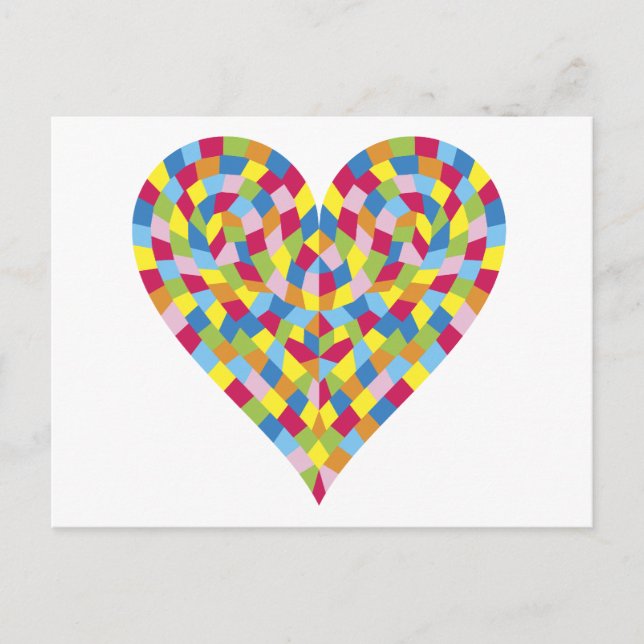 Mosaic Heart Postcard (Front)