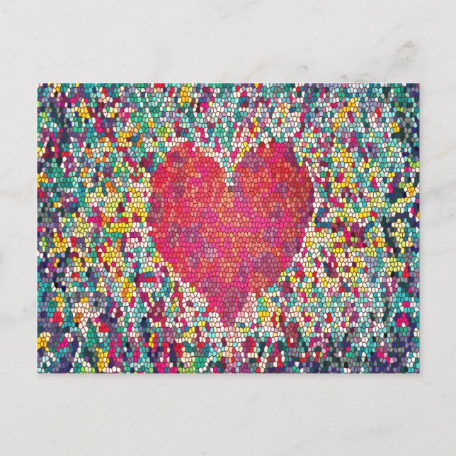 Mosaic Heart Postcard (Front)