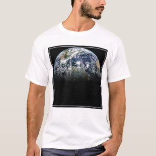 Mosaic Image Of Planet Earth With 3 Hurricanes T-Shirt