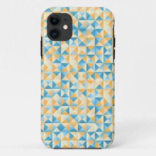Mosaic in blue and orange iPhone 11 case