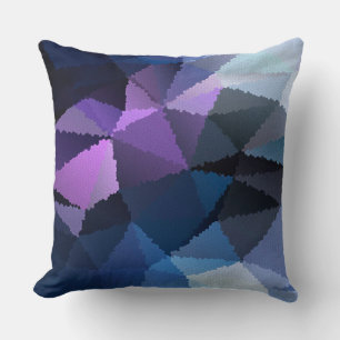 Mosaic in blue and pink colors cushion