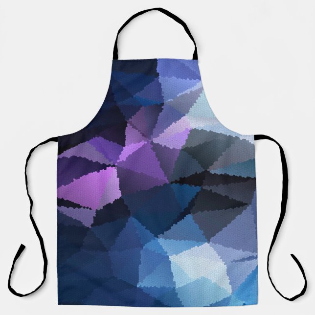 Mosaic in blue and pink colours apron (Front)