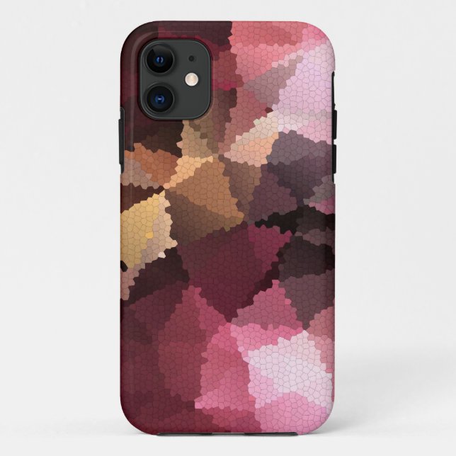 Mosaic in brown-pink and yellow colours Case-Mate iPhone case (Back)