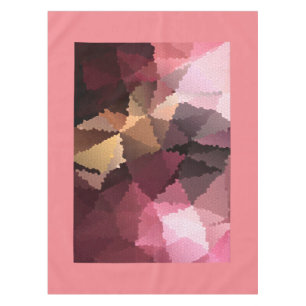 Mosaic in brown-pink and yellow colours tablecloth