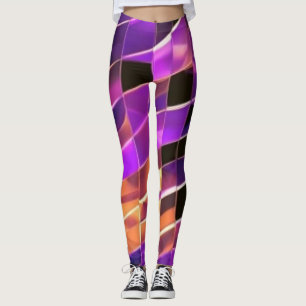 mosaic in late sunset colours leggings