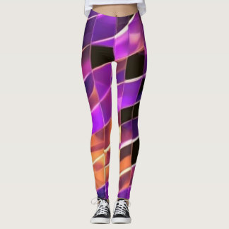 mosaic in late sunset colours leggings
